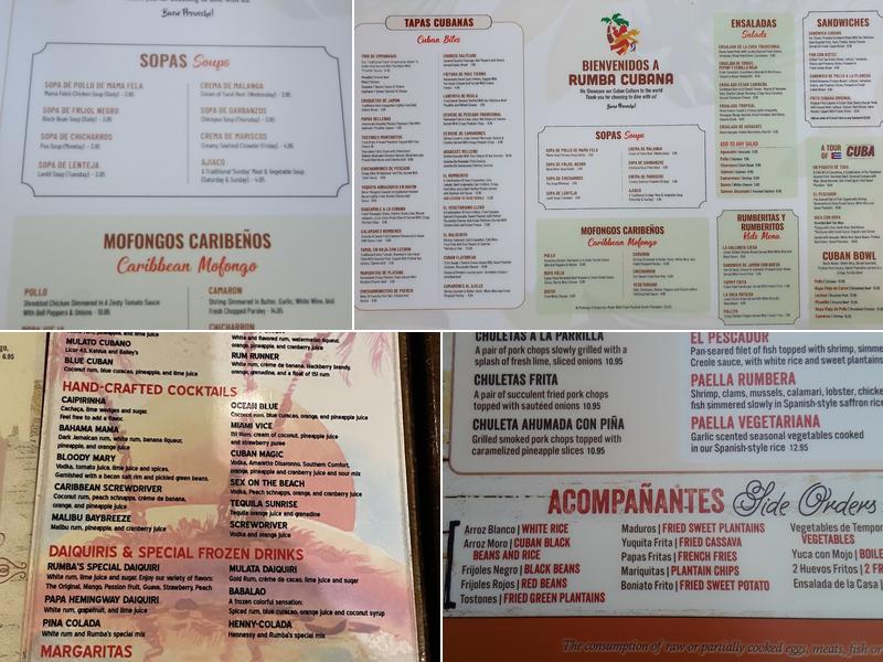 Rumba Cubana - Guttenberg Menu