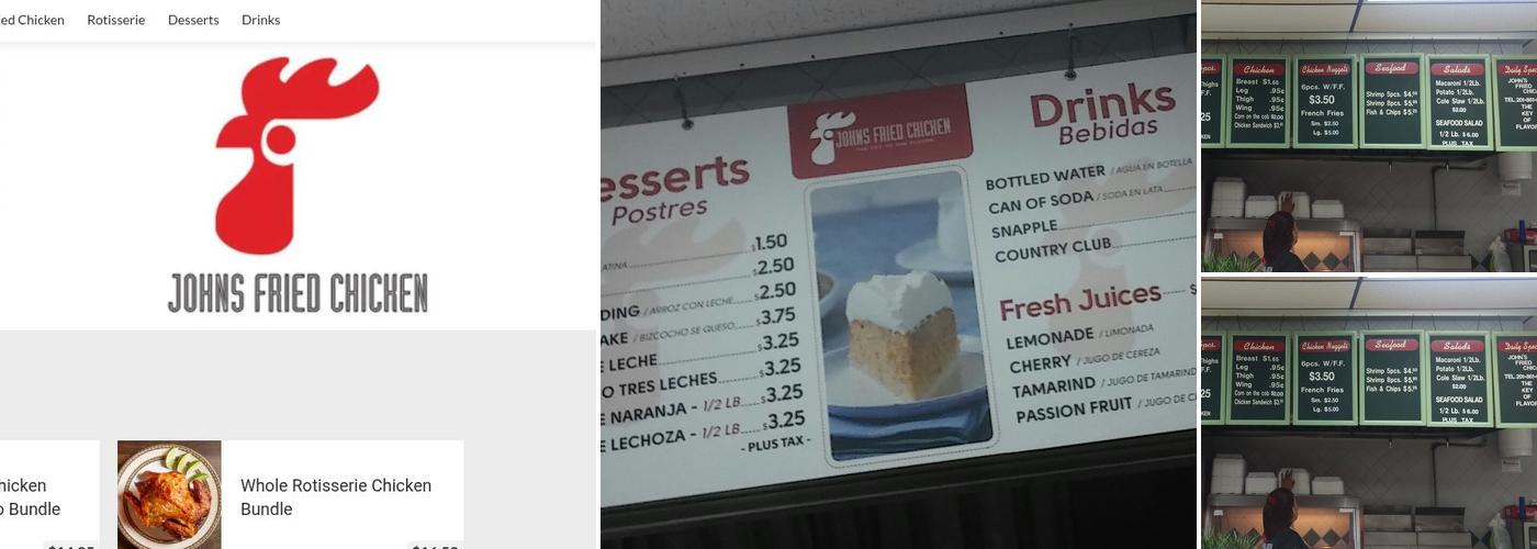 John's Fried Chicken Menu