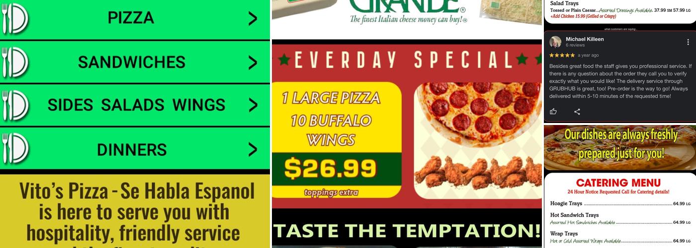 Vito's Pizza Menu