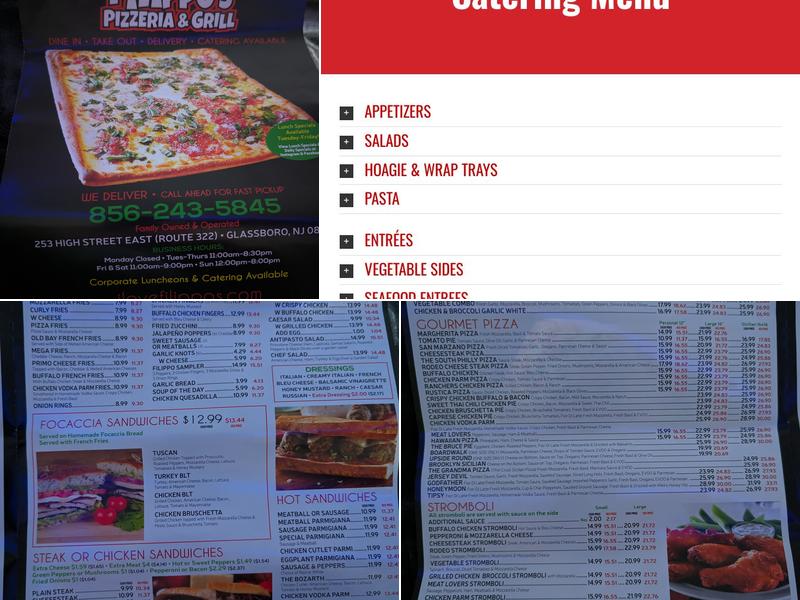Filippo's Pizzeria & Grill Menu