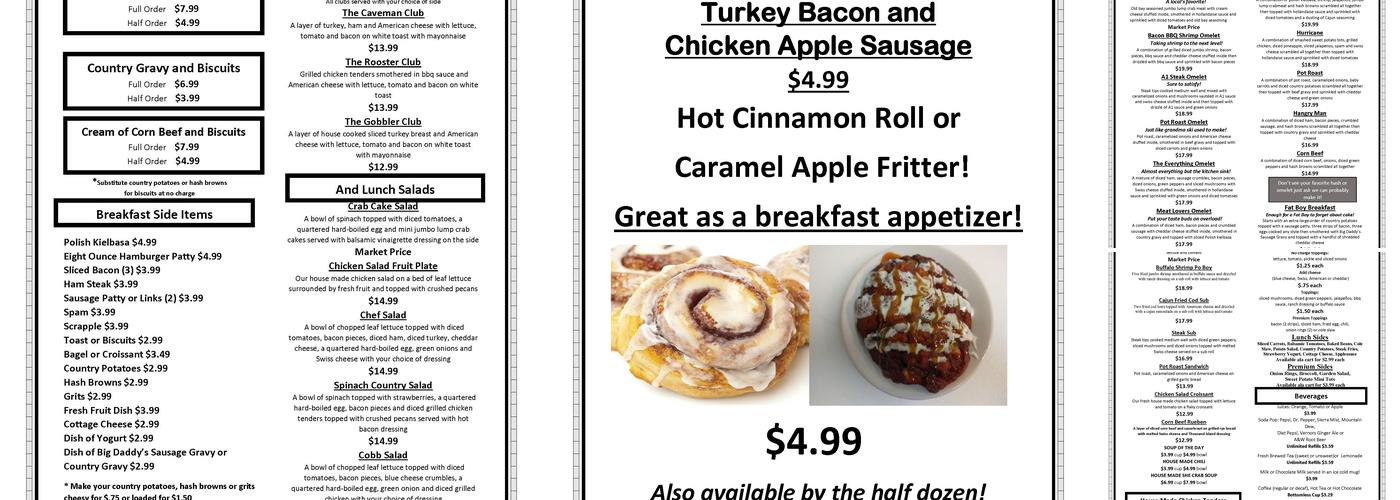 john ski's house of breakfast & lunch Menu