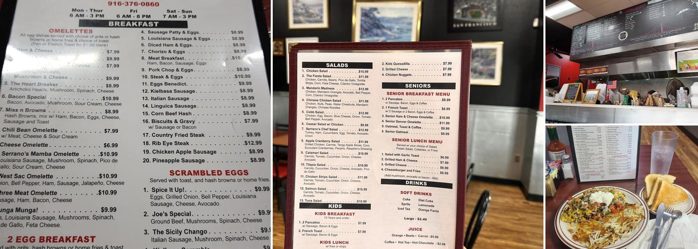 Serrano's Cafe Menu