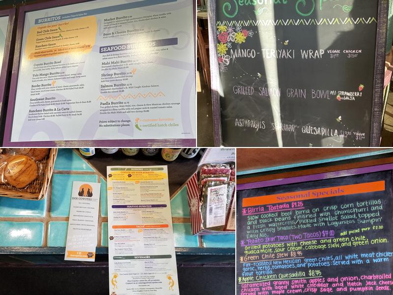 Dos Coyotes Border Cafe Menu