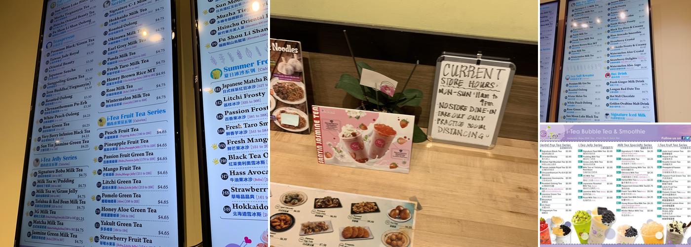 i-Tea Menu