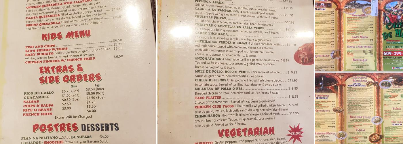 Cinco De Mayo Menu