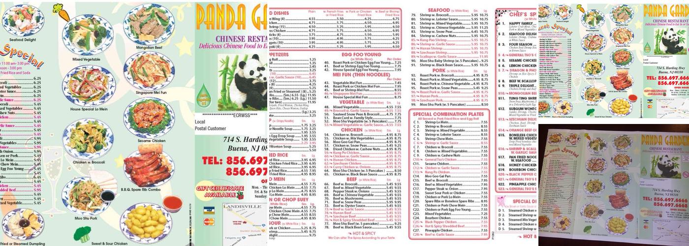 Panda Garden Menu