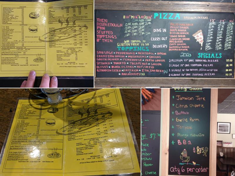 StoneBakers Menu