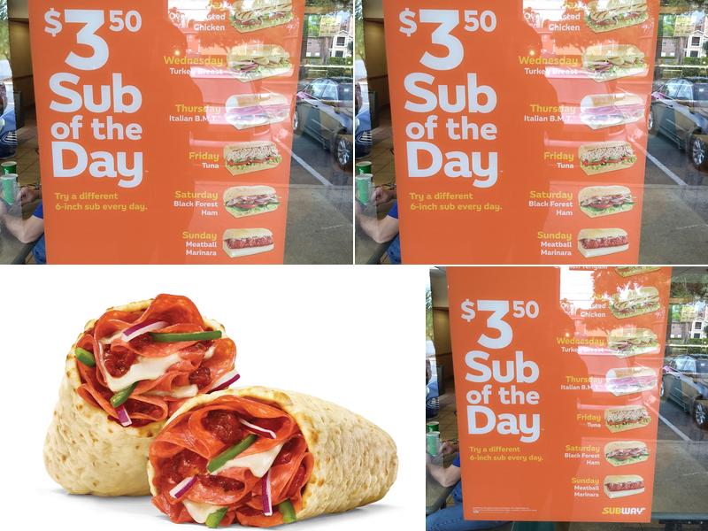 Subway Menu