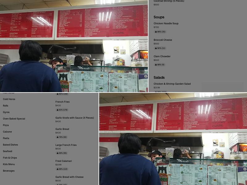 Brooklyn's Pizza Menu