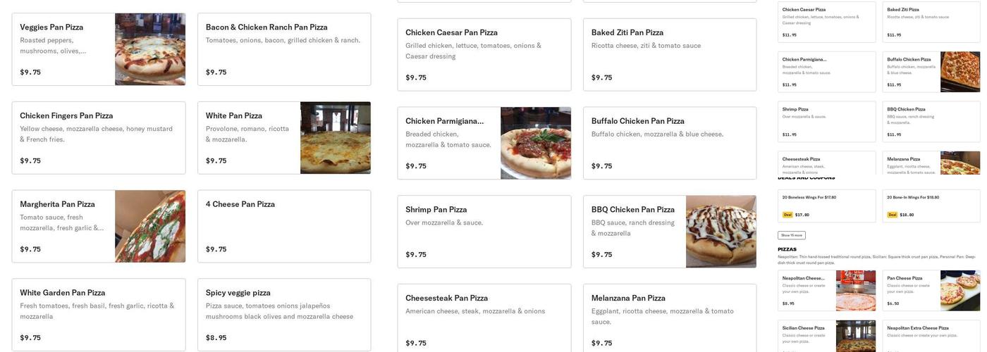 Mario's Famous Pizza Menu