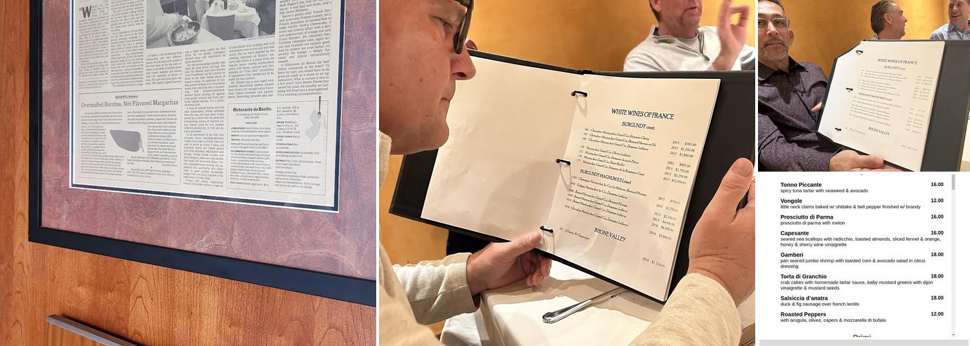 Da Benito Menu