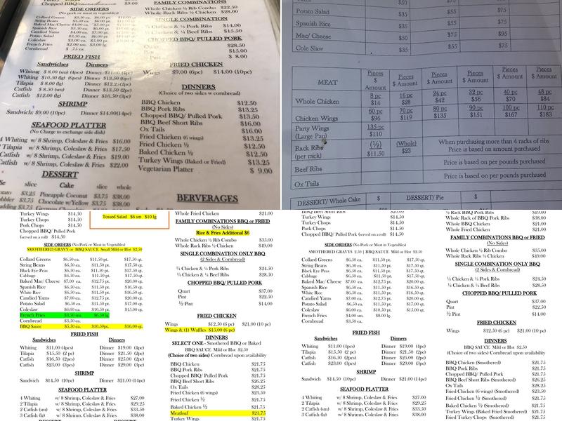 MaMa's Southern Style BBQ 2 Menu