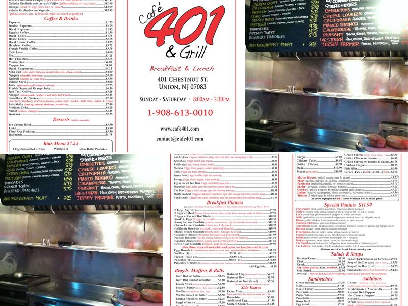 Cafe 401 & Grill Menu