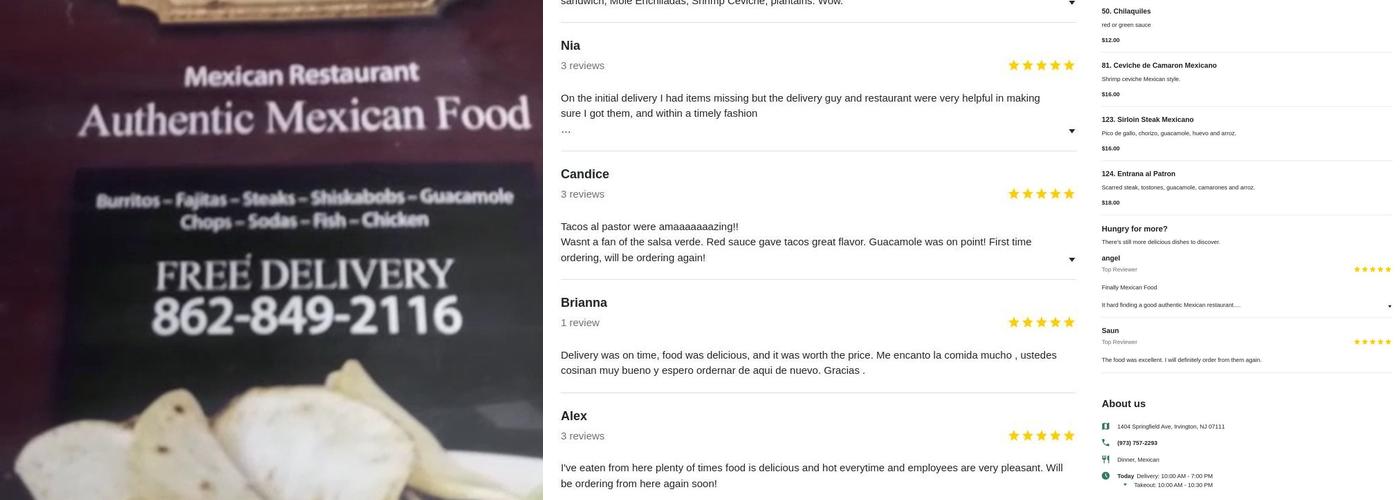EL CENTENARIO Menu