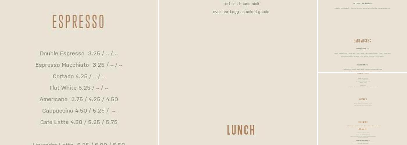 Boxed and Burlap Menu