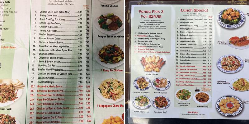 Panda Kitchen Restaurant Menu