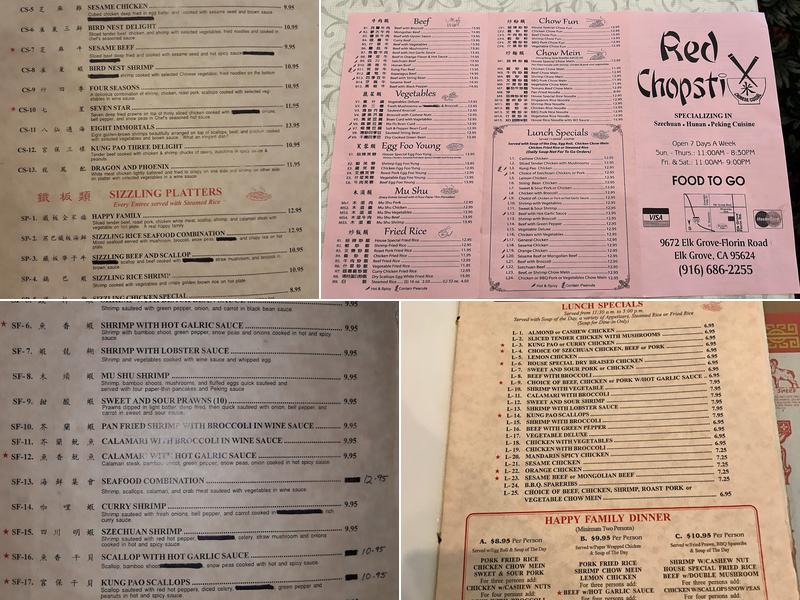 Red Chopstix Menu