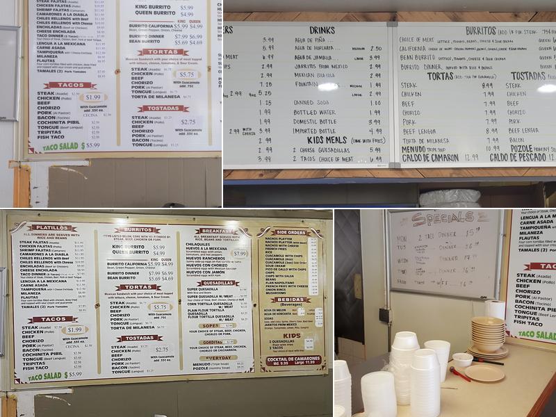 Burrito Express Menu