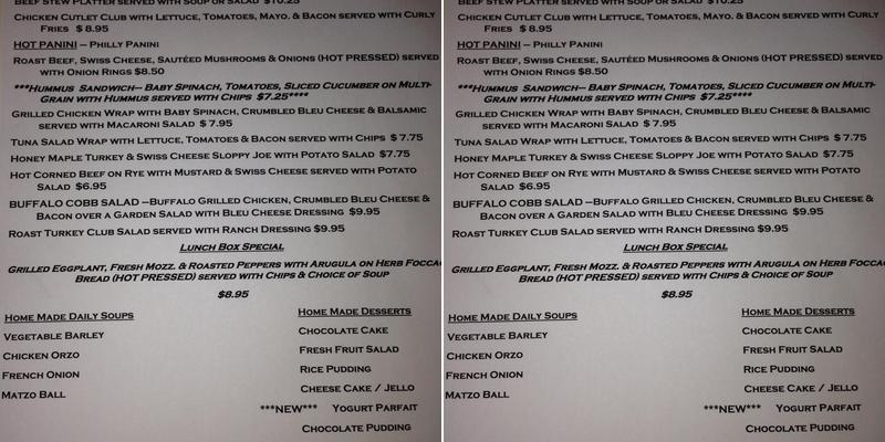 Oscar's Deli & Restaurant Menu