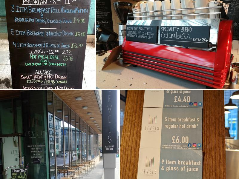 Levels Cafe & Lounge Menu