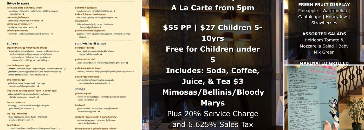 Boulevard Five72 Menu