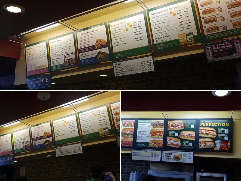 Subway Menu
