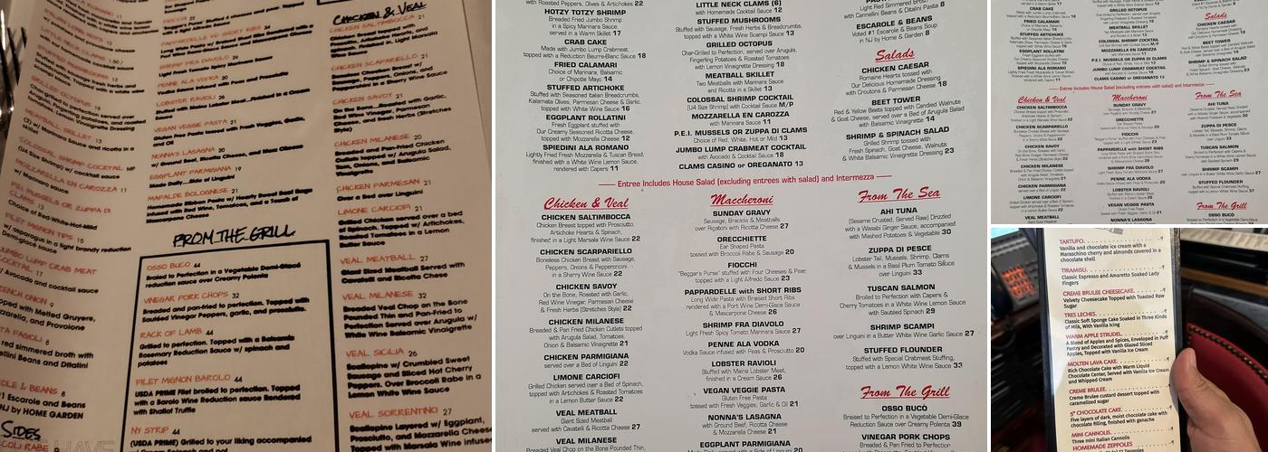 Mario's Tutto Bene Menu