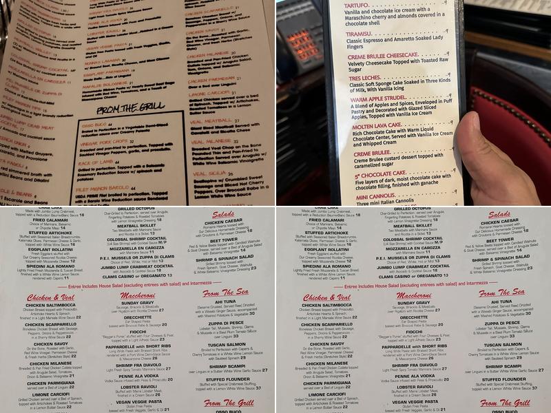 Mario's Tutto Bene Menu