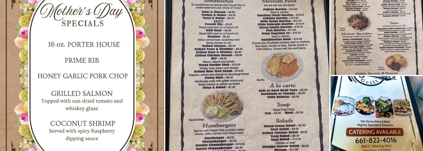 Gracian Grill Menu