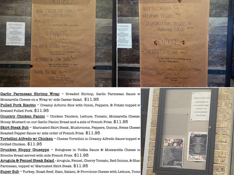 Rodolfo Restaurant & Pizzeria Menu