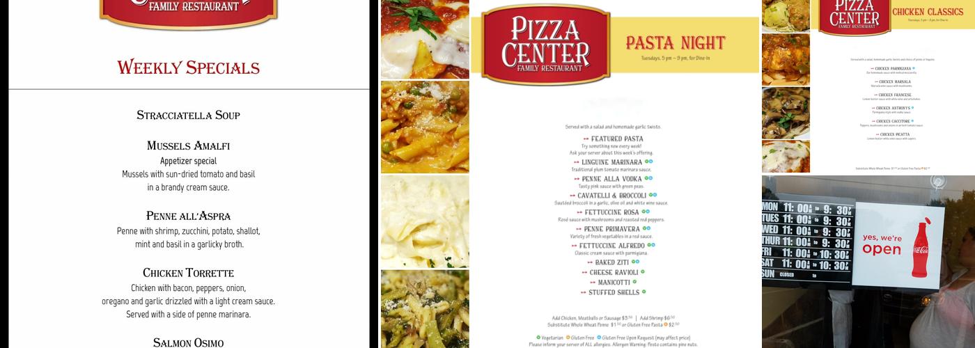 Pizza Center Menu