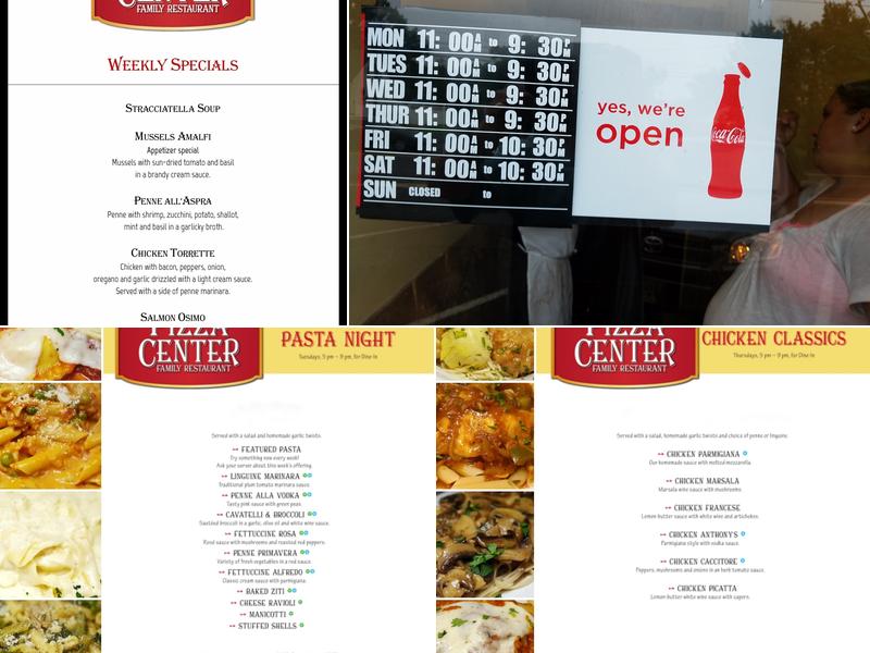 Pizza Center Menu