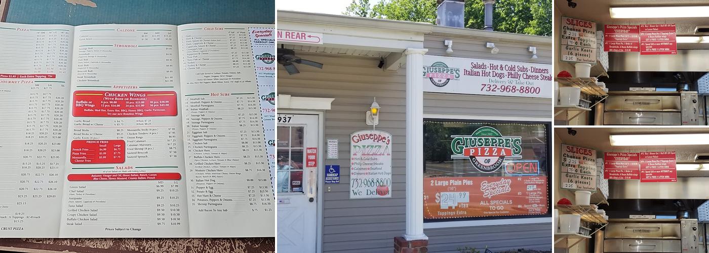 Giuseppe's Pizza-Green Brook Menu