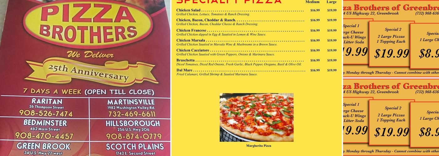 Pizza Brothers Greenbrook Menu