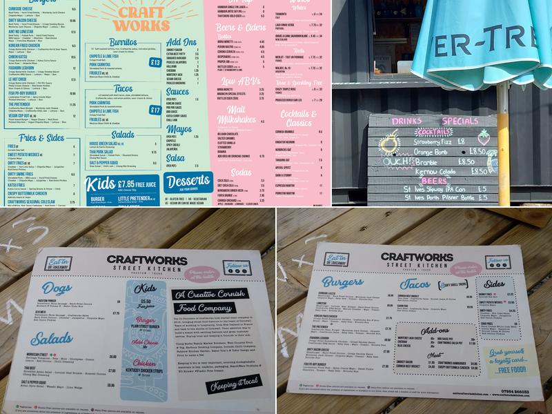 Craftworks Secret Garden Menu