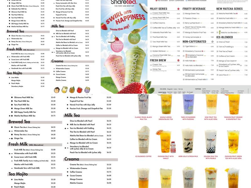 Sharetea Menu