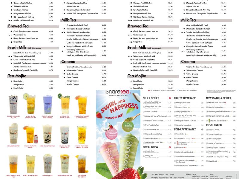 Sharetea Menu