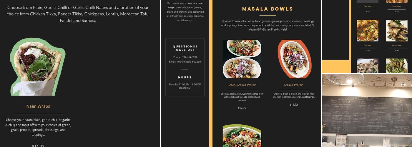 Masala Bay Menu
