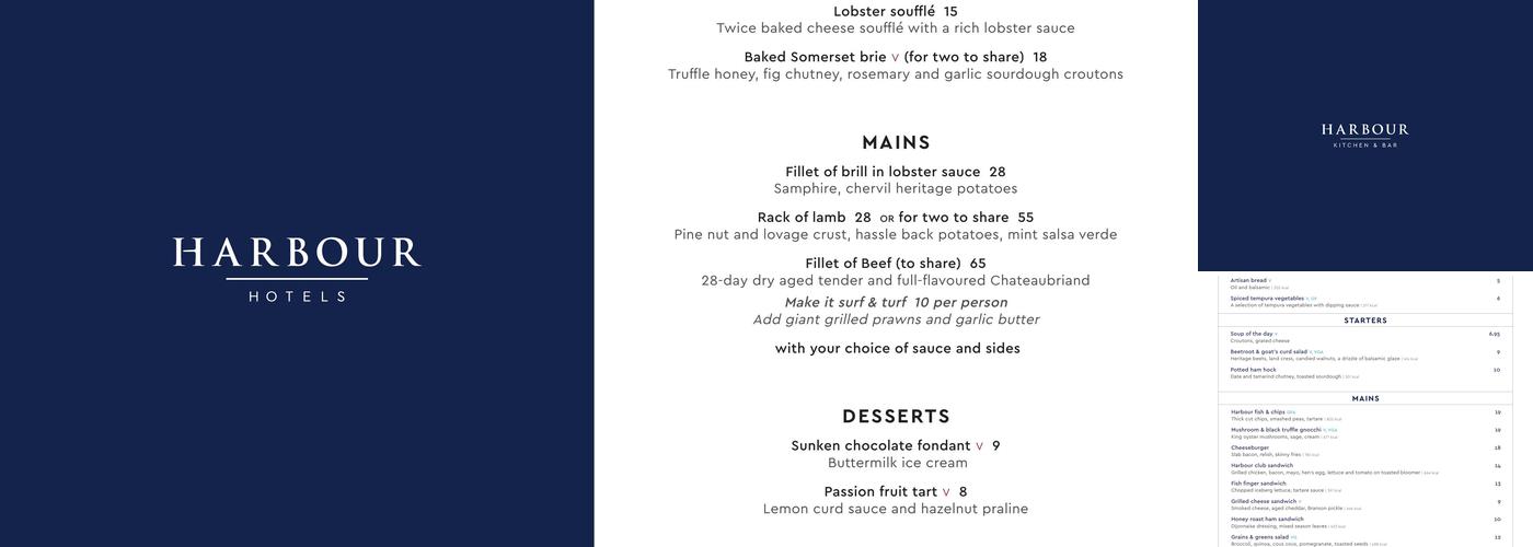 Harbour Kitchen & Bar Menu