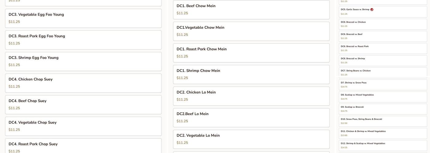 Chen Kitchen Menu