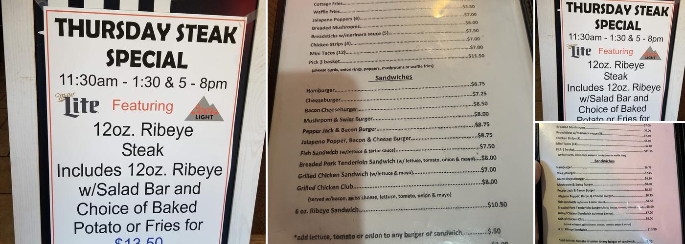 Buzzards Menu