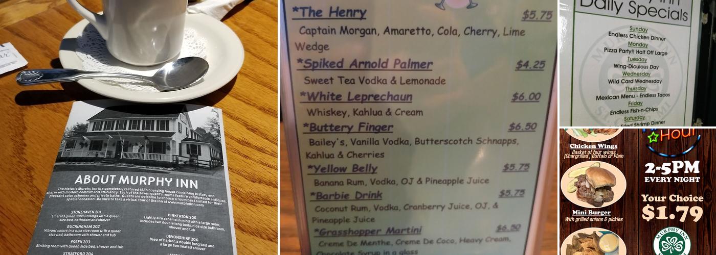 Murphy Inn Menu