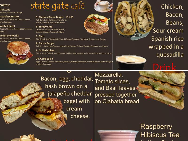 State Gate Cafe Menu