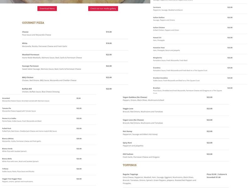 Cristo's Pizza and Grill Menu