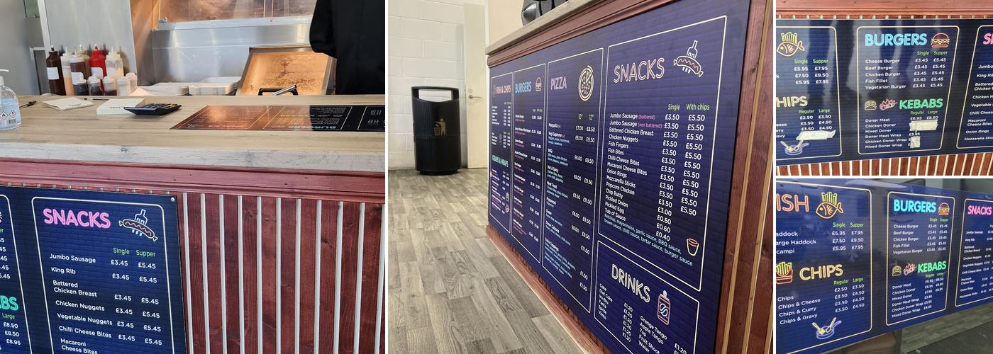 Shack's Fish and Chips Menu