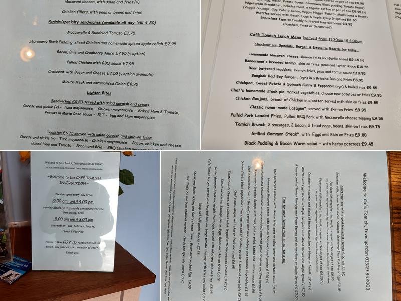 Cafe Tomich Limited Menu