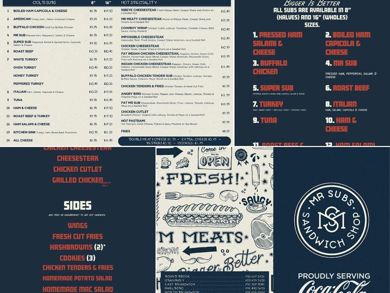 Mr Subs Menu