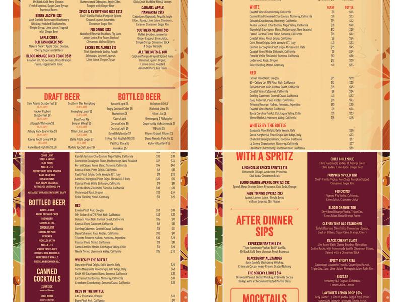 Old Man Rafferty's Menu