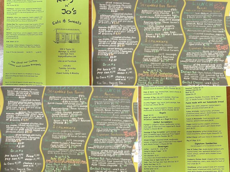 Kay n' Jo's Eats & Sweets Menu