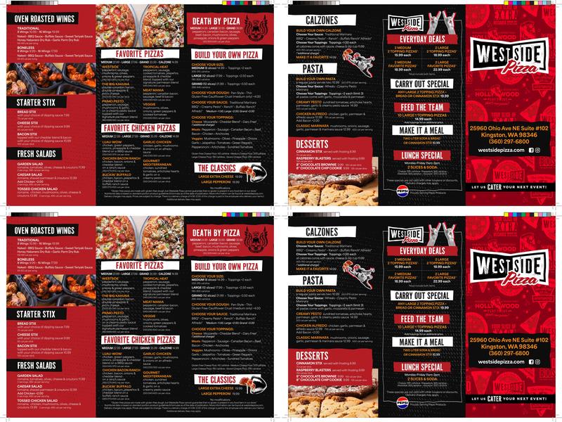 Westside Pizza Menu